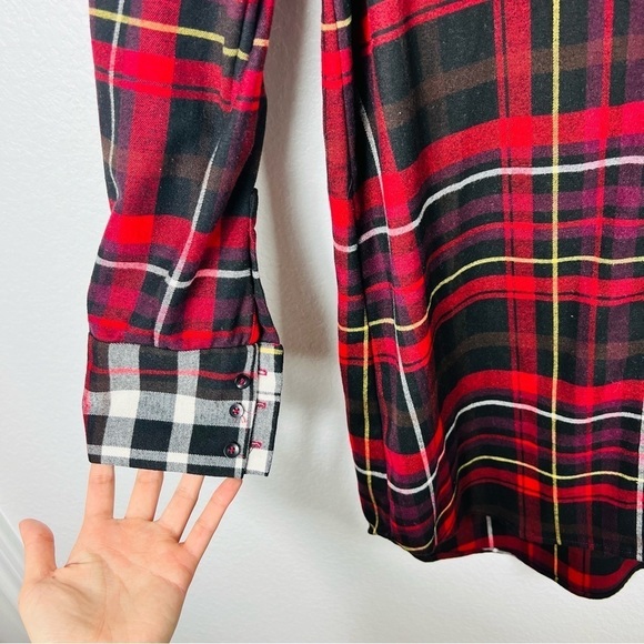 Alice + Olivia Red & Black Plaid Mini Dress - Picture 4 of 8